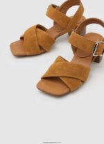 sandale altea basic din piele intoarsa femei Pepe Jeans coniac 6Z0R46649 - imagine 3