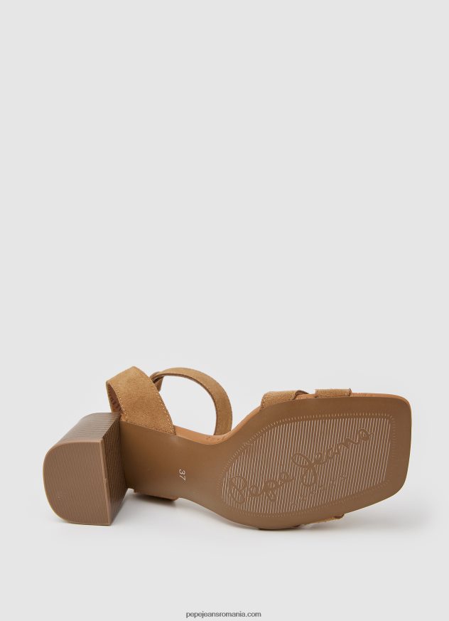 sandale altea inteligente din piele intoarsa femei Pepe Jeans tutun 6Z0R46642 - imagine 5