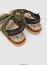 sandale anatomice berlin sambata băiat Pepe Jeans verde kaki 6Z0R461551 - imagine 4