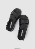 sandale cu pană bloc de vară femei Pepe Jeans negru 6Z0R46651 - imagine 2