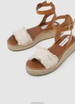 sandale cu pană din material kate femei Pepe Jeans aproape alb 6Z0R46678 - imagine 3