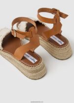 sandale cu pană din material kate femei Pepe Jeans aproape alb 6Z0R46678 - imagine 4