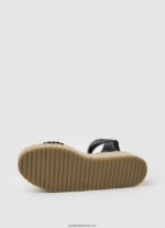 sandale cu pană împletite kate femei Pepe Jeans negru 6Z0R46676 - imagine 5