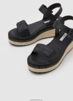 sandale cu pană marca witney femei Pepe Jeans negru 6Z0R46643 - imagine 3