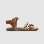 sandale din piele împletită irma fată Pepe Jeans bronzat 6Z0R461337
