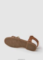 sandale din piele împletită irma fată Pepe Jeans bronzat 6Z0R461337 - imagine 5