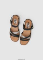sandale din piele irma divin fată Pepe Jeans negru 6Z0R461336 - imagine 2