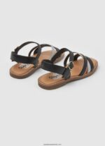 sandale din piele irma divin fată Pepe Jeans negru 6Z0R461336 - imagine 4