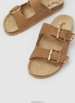 sandale din piele oban etnic femei Pepe Jeans tutun 6Z0R46673 - imagine 3