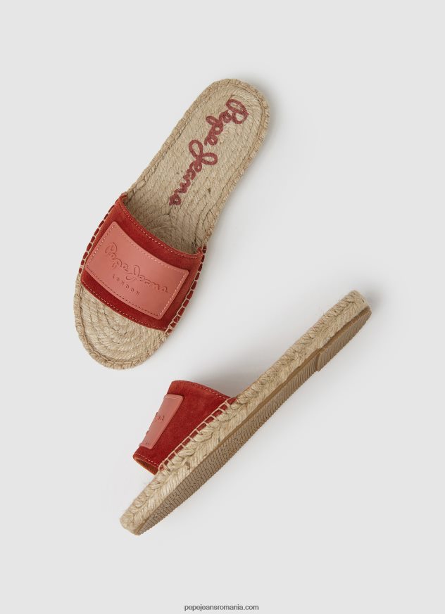 sandale din piele siva berry femei Pepe Jeans dalia roșie 6Z0R46679 - imagine 2
