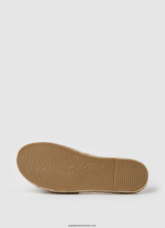 sandale din piele siva berry femei Pepe Jeans dalia roșie 6Z0R46679 - imagine 5