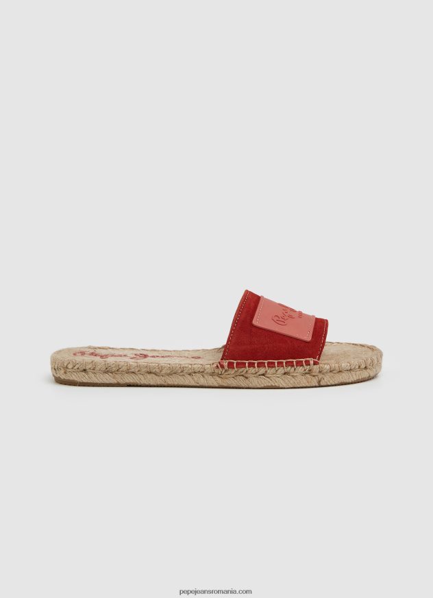 sandale din piele siva berry femei Pepe Jeans dalia roșie 6Z0R46679 - imagine 1