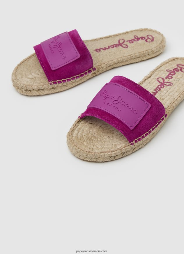 sandale din piele siva berry femei Pepe Jeans prune deschise 6Z0R46680 - imagine 3