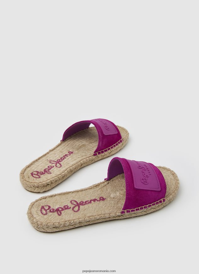 sandale din piele siva berry femei Pepe Jeans prune deschise 6Z0R46680 - imagine 4