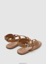 sandale etnice irma din piele femei Pepe Jeans bronzat 6Z0R46658 - imagine 4