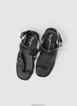 sandale etnice irma din piele femei Pepe Jeans negru 6Z0R46659 - imagine 2
