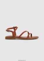 sandale plate hayes folk din piele intoarsa femei Pepe Jeans portocaliu ruginiu 6Z0R46667