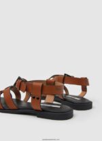 sandale plate hayes rome femei Pepe Jeans coniac 6Z0R46655 - imagine 4