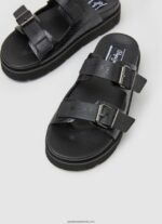sandale pola park cu catarama dubla femei Pepe Jeans negru 6Z0R46670 - imagine 3