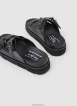 sandale pola park cu catarama dubla femei Pepe Jeans negru 6Z0R46670 - imagine 4