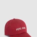 șapcă de bază cu logo brodat femei Pepe Jeans studio roșu 6Z0R46786