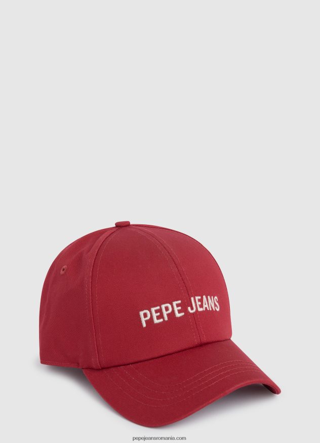șapcă de bază cu logo brodat femei Pepe Jeans studio roșu 6Z0R46786 - imagine 1
