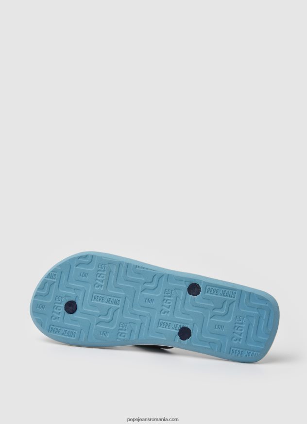 șlapi de plajă cu balene tropicale bărbați Pepe Jeans marina 6Z0R461287 - imagine 5