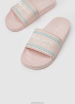 șlapi de plajă cu logo slider fată Pepe Jeans roz deschis 6Z0R461347 - imagine 3