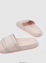 șlapi de plajă cu logo slider fată Pepe Jeans roz deschis 6Z0R461347 - imagine 4