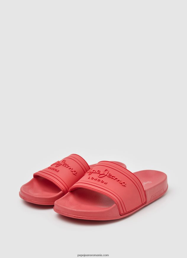 șlapi de plajă cu logo slider femei Pepe Jeans coral 6Z0R46684 - imagine 3