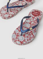 șlapi de plajă cu rake floral femei Pepe Jeans roșu 6Z0R46702 - imagine 3