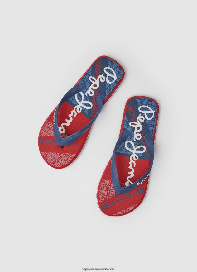 șlapi de plajă cu steag balenă bărbați Pepe Jeans marina 6Z0R461256 - imagine 2