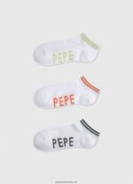 șosete sandi pachet de 3 femei Pepe Jeans alb 6Z0R46561