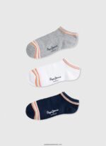 șosete sandi pachet de 3 femei Pepe Jeans alb 6Z0R46561 - imagine 4