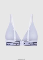 sutien din bumbac elastic femei Pepe Jeans alb 6Z0R46540 - imagine 2