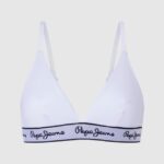 sutien din bumbac elastic femei Pepe Jeans alb 6Z0R46540