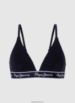 sutien din bumbac elastic femei Pepe Jeans negru 6Z0R46548