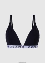 sutien triunghiular din bumbac femei Pepe Jeans negru 6Z0R46538