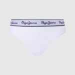 tanga clasica cu logo imprimat femei Pepe Jeans alb 6Z0R46541