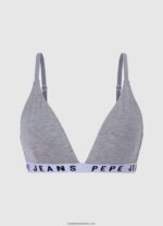 tanga clasica cu logo imprimat femei Pepe Jeans marnă cenușie 6Z0R46568 - imagine 4