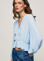 top cropped cu decolteu în V femei Pepe Jeans dafin 6Z0R46326 - imagine 3