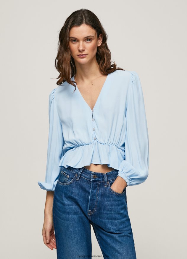 top cropped cu decolteu în V femei Pepe Jeans dafin 6Z0R46326 - imagine 1