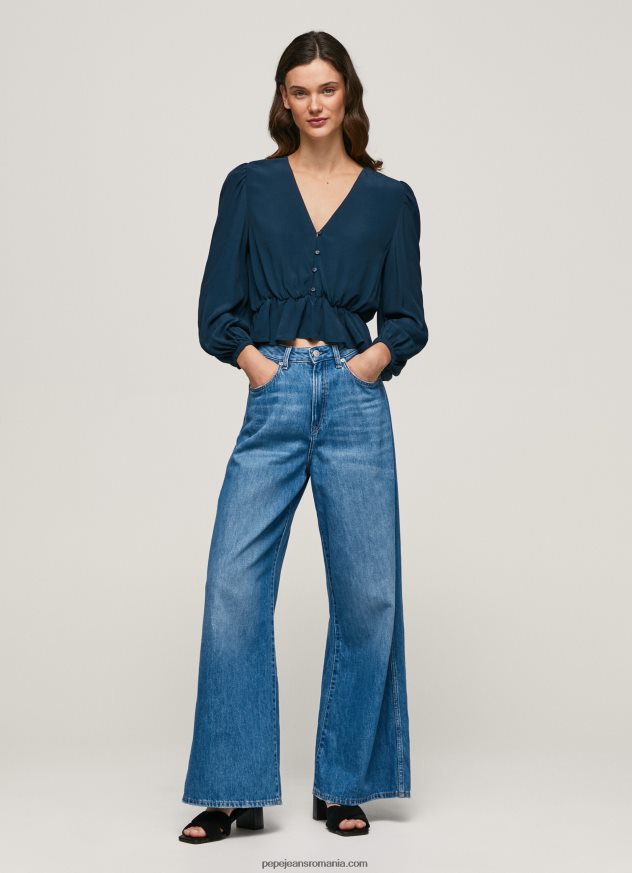 top cropped cu decolteu în V femei Pepe Jeans dulwich 6Z0R46325 - imagine 2
