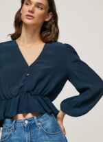 top cropped cu decolteu în V femei Pepe Jeans dulwich 6Z0R46325 - imagine 3
