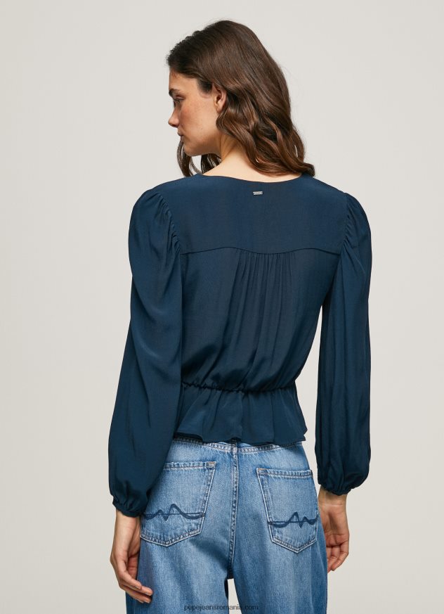top cropped cu decolteu în V femei Pepe Jeans dulwich 6Z0R46325 - imagine 4