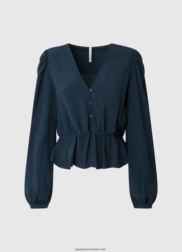 top cropped cu decolteu în V femei Pepe Jeans dulwich 6Z0R46325 - imagine 5