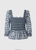 top cropped cu imprimeu în carouri femei Pepe Jeans multi 6Z0R46370 - imagine 5
