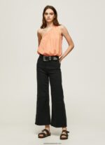 top cu decolteu asimetric femei Pepe Jeans piersică 6Z0R46355 - imagine 2