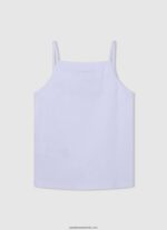 top cu logo imprimat fată Pepe Jeans alb 6Z0R461427 - imagine 2