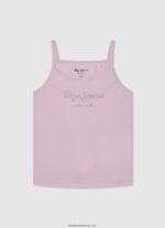 top cu logo imprimat fată Pepe Jeans roz moale 6Z0R461430